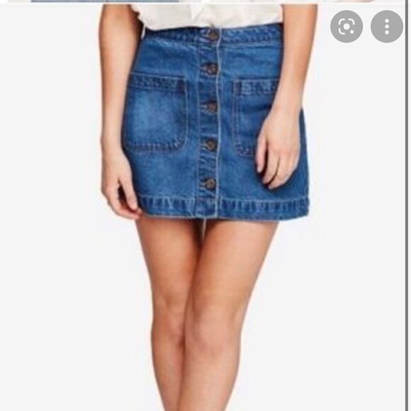 We the Free Super High Rise Denim Skirt Sz-24 - Picture 2 of 11
